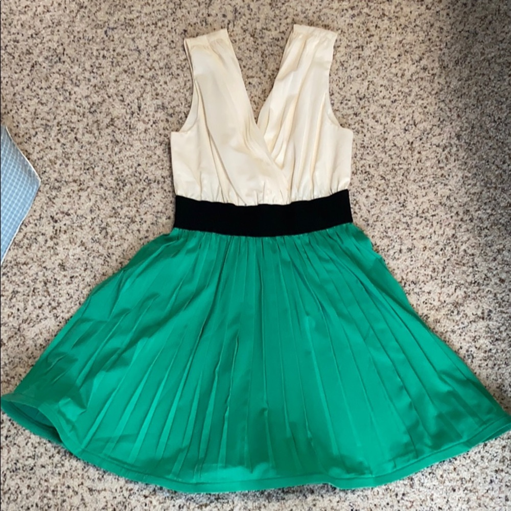Green and Cream Dress